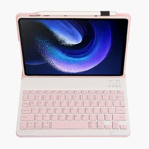Etui z klawiaturą do Xiaomi Pad 6/6 Pro, różowe rose gold