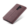 Etui CASEME do Xiaomi Redmi Note 8 Pro, Leather Wallet Case, czerwone