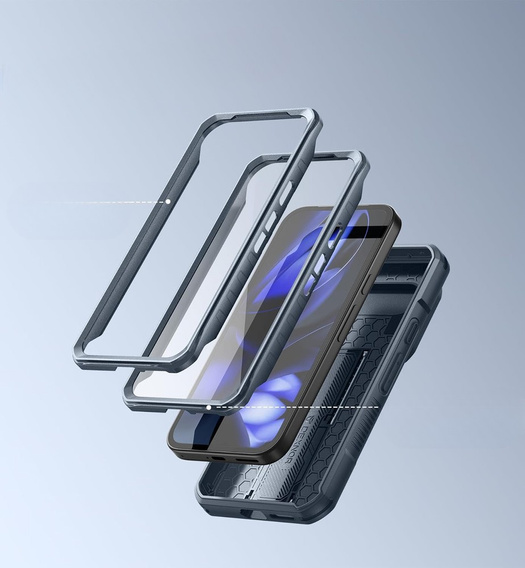 Etui Dexnor Kickstand do Google Pixel 9a – pancerne, z podstawką, niebieskie