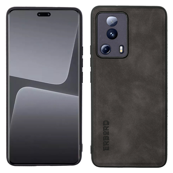 Etui do Xiaomi 13 Lite, ERBORD Business, z blaszką do uchwytów samochodowych, szare