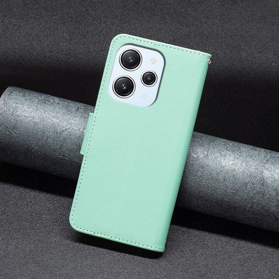 Etui z klapką do Xiaomi Redmi 12 4G, Wallet Litchi Magnet, zielone