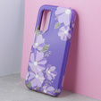 Etui do Samsung Galaxy A14 4G/5G, Suritch Full Body Flowers, fioletowe