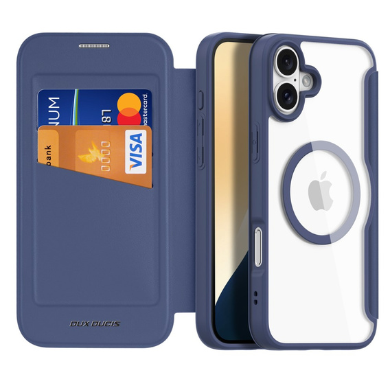 Etui Dux Ducis do iPhone 16 Plus, Skin X Pro, MagSafe, granatowe