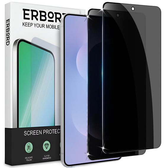 2x Szkło ERBORD Anti-Spy do Samsung Galaxy S25 Edge – chroń ekran i swoją prywatność