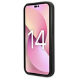 Etui Karl Lagerfeld do iPhone 14 Pro Max, Saffiano Choupette Head Patch, srebrne