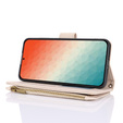 Etui z klapką do Samsung Galaxy S24, Wallet Zipper Pocket RFID, z paskiem na ramię, białe