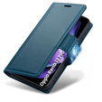 Etui do Oppo Reno 13 Pro, ERBORD Glossy Litchi, portfel z klapką, niebieskie