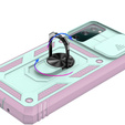 Etui pancerne do Samsung Galaxy S20 FE, CamShield Slide, zielone/różowe