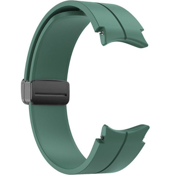 Pasek Silikonowy do Samsung Galaxy Watch 4/5/6 40/42/43/44/45/46/47mm, Ciemny zielony