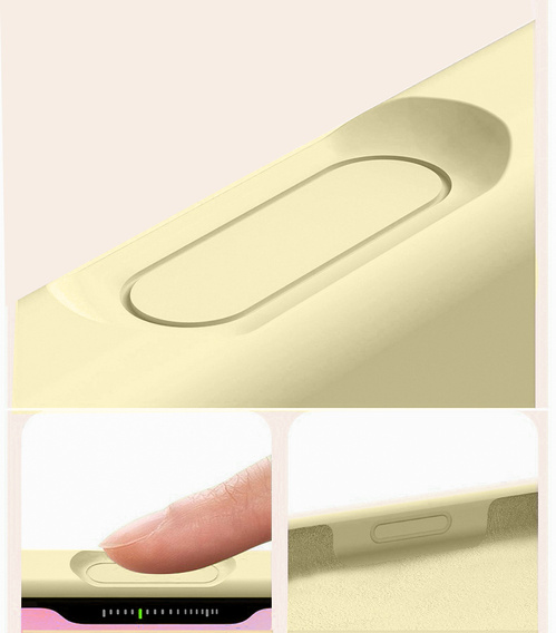 Etui silikonowe do iPhone 17 Pro, do MagSafe, antywstrząsowe, żołte
