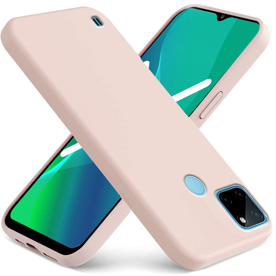 Etui do Realme C21Y / C25Y, Silicone Lite, różowe