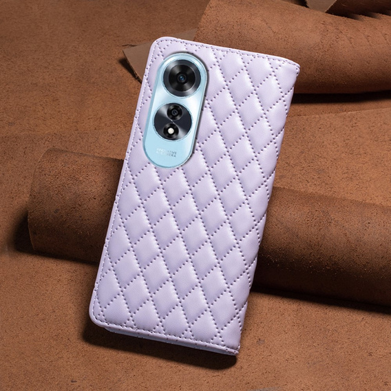 Etui z klapką do Oppo A60, Wallet, BINFEN COLOR, fioletowe
