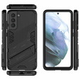 Etui do Samsung Galaxy S21 FE, Military kickstand, czarne