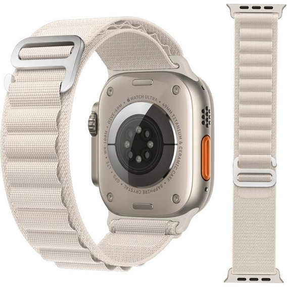 Zestaw Pasek Nylonowy + Etui 2w1 do Apple Watch 4/5/6/SE 40mm, Biały