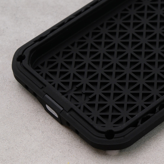 Etui Love Mei do iPhone 13 Mini, pancerne ze szkłem, srebrne