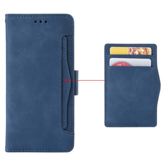 Etui z klapką do Motorola Moto G15 / Motorola Moto G15 Power, Card Slot, granatowe