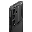 Etui Spigen do Samsung Galaxy S24, Optik Armor, Czarne + Szkło