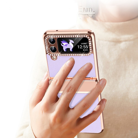 Etui do Samsung Galaxy Z Flip 4 5G, ElectroLeather, fioletowe