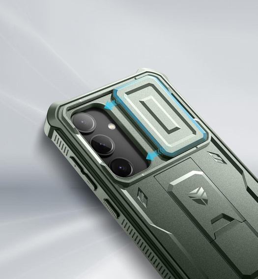Etui pancerne do Samsung Galaxy S24 Plus, Dexnor Full Body (Two Frames), zielone