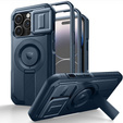 Dexnor Magnet Case – etui do iPhone 14 Pro z osłoną aparatu i podstawką - niebieskie