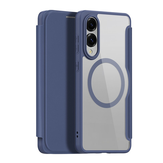 Etui Dux Ducis do Samsung Galaxy S25 Edge, Skin X Pro, MagSafe, granatowe