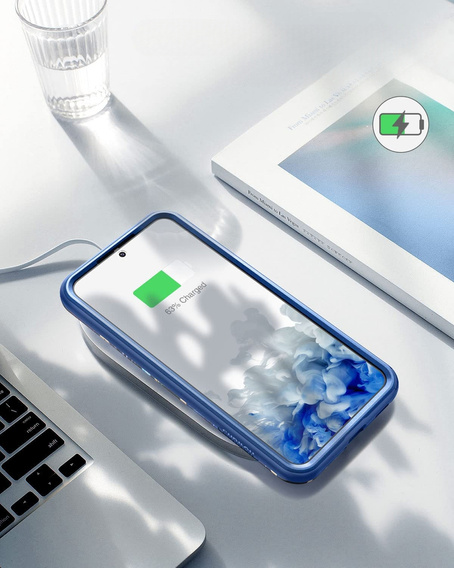 Etui do Samsung Galaxy S22, Suritch Full Body Cosmos, niebieskie
