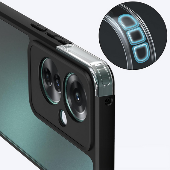Etui do Oppo Reno 11F 5G, Fusion Hybrid, matowe / czarne
