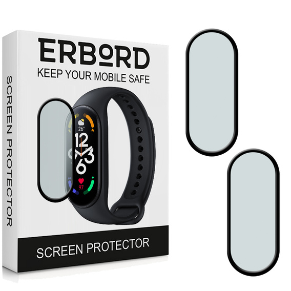 2x Szkło Hybrydowe ERBORD do Xiaomi Mi Band 7/7 NFC