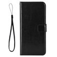 Etui z klapką do OnePlus 13R, Crazy Horse Wallet, czarne