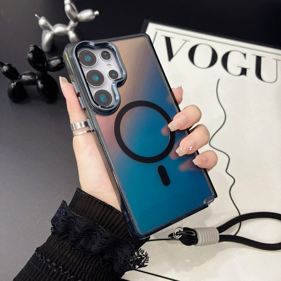 Etui do Samsung Galaxy S25 Ultra – z MagSafe, laserowe, z paskiem – czarne/kolorowe