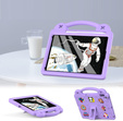 Etui do iPad 10.2" 2021/2020/2019 (9/8/7 gen.) / Air 10.5" 2019 (3 gen.) , Cute Patterns, z podstawką, Fioletowe