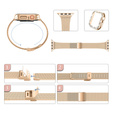 Bransoleta + Etui z Diamentami do Apple Watch 4/5/6/SE 40mm, Różowe złoto