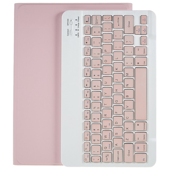 Etui z klawiaturą do Samsung Galaxy Tab S7 T870/T875 / S8, Pen Slot, różowe rose gold