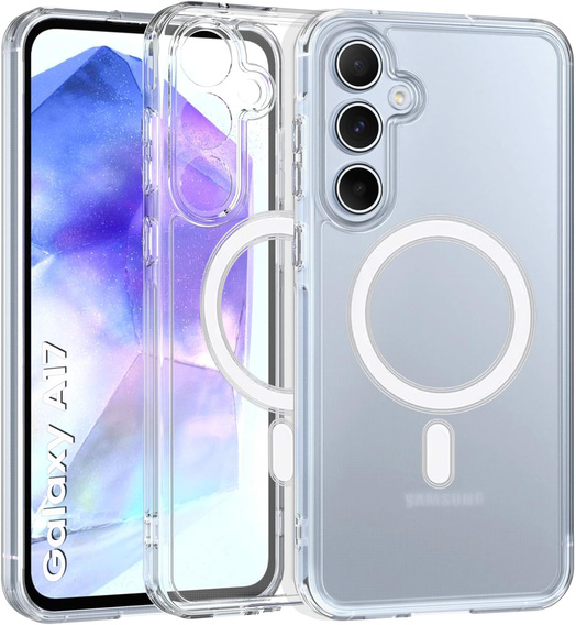Etui do Samsung Galaxy A17 5G, do MagSafe, wzmocnione, przezroczyste