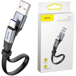 Baseus Nimble 23 cm – kabel USB-A do USB-C 40W 5A, szaro-czarny