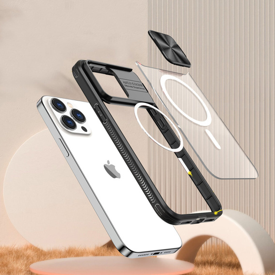 Etui do iPhone 14 Pro Max, Slide Camera Magsafe, czarne