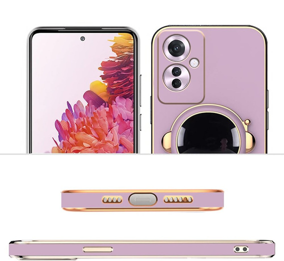 Etui do Oppo Reno 11F 5G, Astronaut, fioletowe