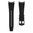 Pasek silikonowy do Samsung Galaxy Watch 4/5/6/7/FE 40/42/43/44/45/46/47mm, Czarny / czarna klamra