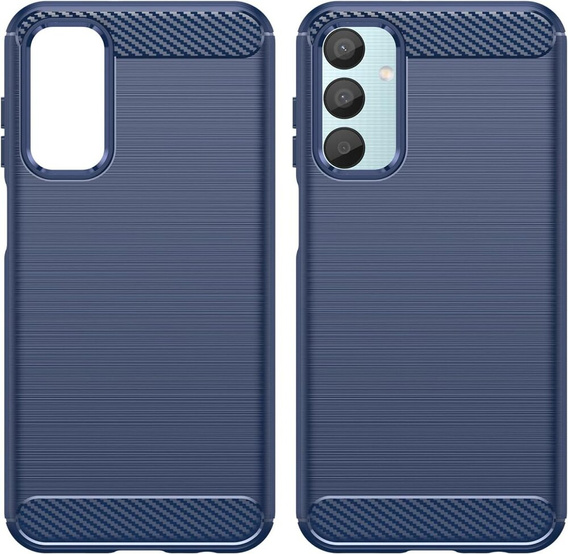 Etui do Samsung Galaxy M15 5G, Carbon, niebieskie