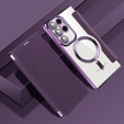 Etui z klapką do Samsung Galaxy S23 Ultra, RFID Wallet MagSafe z ochroną aparatu, fioletowe
