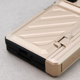 Etui do Samsung Galaxy Z Fold5 5G, Kickstand case, z podstawką i szkłem, złote