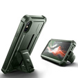 Etui pancerne do iPhone X / XS, Dexnor Full Body, zielone
