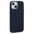 Etui do iPhone 15, Carbon Fiber MagSafe, czarne / niebieskie