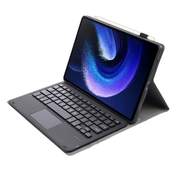 Etui z klawiaturą do Xiaomi Pad 6 / 6 Pro, TouchPad, czarne