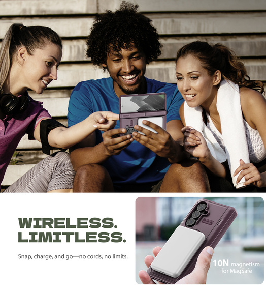 Etui pancerne Dexnor Magnetic z podwójnymi podstawkami do Samsung Galaxy Z Fold7