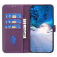 Etui z klapką do Samsung Galaxy S23 FE, BINFEN Wallet, ciemnofioletowe + szkło 9H