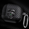 Czarne etui z czaszką do Galaxy Buds3 / Buds3 Pro – styl i ochrona w jednym