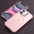 Etui do iPhone 11, do MagSafe, ERBORD Matt Case, różowy + Szkło na ekran