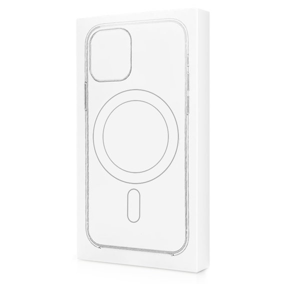 Zestaw Etui Silicone Mag Cover do iPhone 12 Pro, niebieskie + Szkło