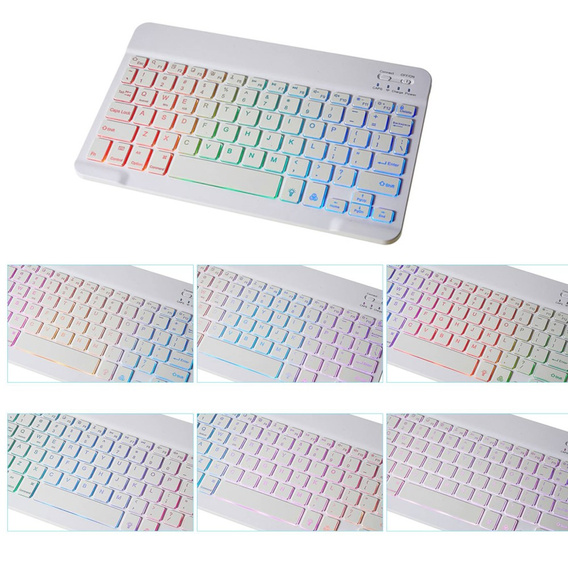 Etui z klawiaturą do Galaxy Tab S7+ Plus / S8+ Plus /S7 FE T730 T733, Pen Slot, miętowe